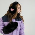 thumbnail image 2 of WinterProof Midnight Heart Faux Fur Earmuff, 2 of 9
