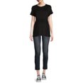 thumbnail image 2 of Time and Tru Women's Maternity Short Sleeve Button Up T-Shirt, 2 of 6