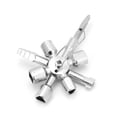 thumbnail image 1 of Llave inglesa multifunción 10 en 1 para electricistas, fontaneros y aficionados con interruptor cruzado, cuadrada y triangular., 1 of 10