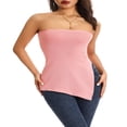 thumbnail image 4 of Été Décolleté Épaule Bandeau Tube Tops Casual Femmes Sans Manches Dos Bustier Tops Rue Parti Club, 4 of 7
