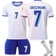 thumbnail image 4 of 2024 - 25 ropa de fútbol infantil FC ropa de fútbol infantil Mbappe ropa de aficionados uniforme juvenil de manga corta Francia espera - 1018, 4 of 7