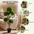 thumbnail image 5 of Costway 1 PCS 46-Inch Artificial Boxwood Topiary Tree with 5 Ball-Shaped Topiaries for Porch, 5 of 9
