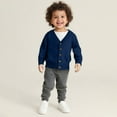 thumbnail image 6 of SUXIAN Kids Sweater Classic Button Front Cardigan Knit Comfortable Coat for Girls and Boys Everyday Wear Blue 2-3Years, 6 of 8