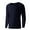 Navy, variant on Men's thermal Compression Shirt Cotton Thick Long Sleeve thermal Shirts Athletic Base Layer Top Cold Weather Gear Black 6(L)