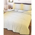 thumbnail image 3 of Quilts Full Size, Yellow Ombre Soft Comforter Bedding Set for Bed, Modern Gradient Abstract Art Lightweight Quilted Bedspread with Pillow Cover(2 Pieces) for All Season, 78x90 Inch, 3 of 6
