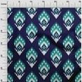 thumbnail image 3 of oneOone Silk Tabby Dark Blue Fabric Asian Ikat Craft Projects Decor Fabric Printed By The Yard 42 Inch Wide, 3 of 4