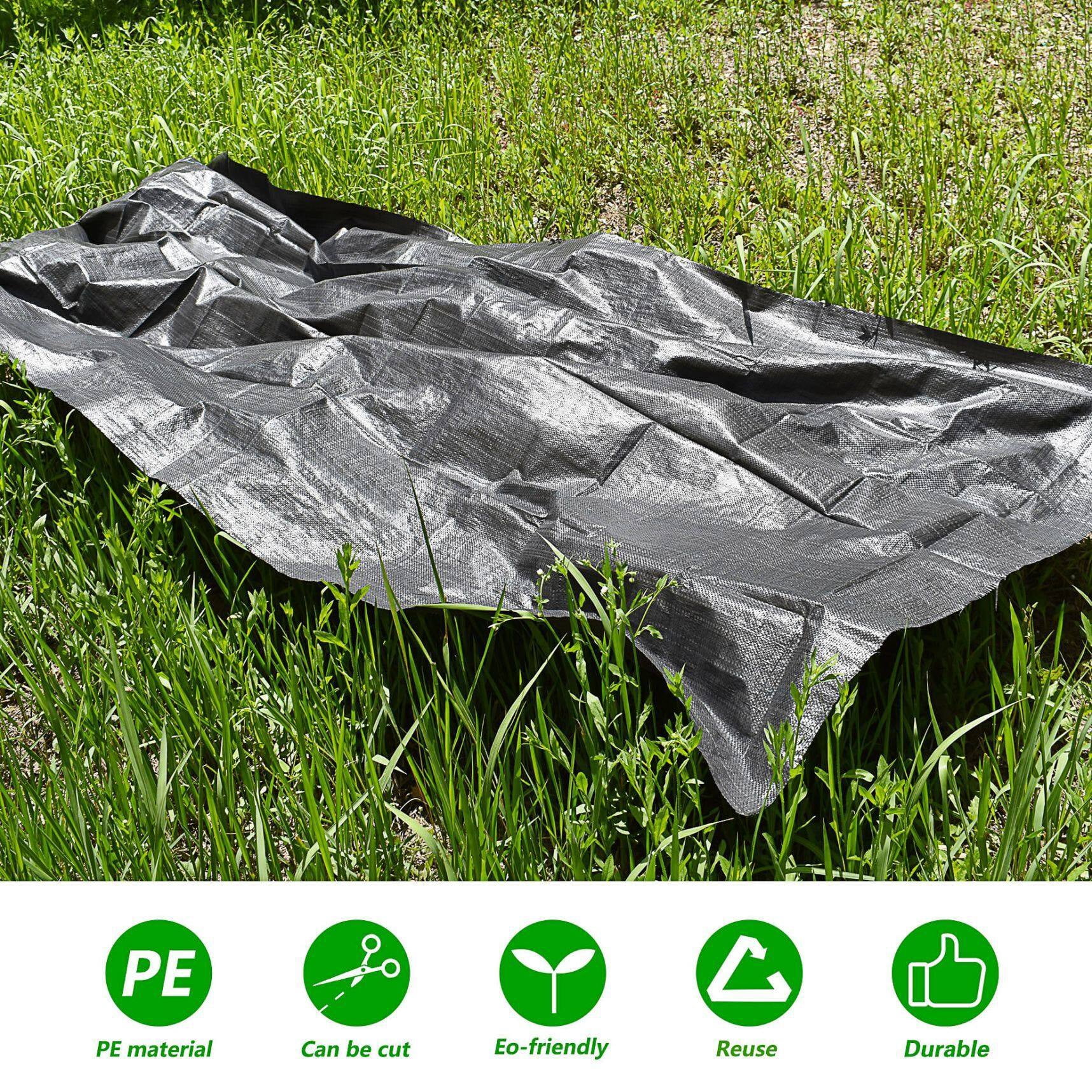 Weed Cover Landscape Fabric Woven Ground Barrier 6FT Heavy-duty Weed Block Gardening Weed Matting Easy Setup & Superior Weed Control for Flower Bed, Yard, Garden