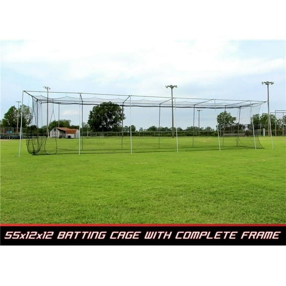 55 x 12 x 12 in. No. 4 Batting Cage & Complete Frame HD