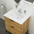 thumbnail image 5 of 30.2"×18.5"×6.8" White Rectangular Single Vanity Top with 1 Faucet Hole and Overflow, 5 of 10