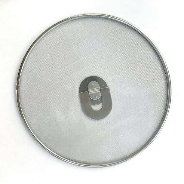 Naiovety Sartén Protector contra salpicaduras de acero inoxidable Suministros prácticos resistentes al calor con mango plegable Malla de pantalla de Cocina y Comedor 29CM Naiovety HA060067-02