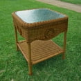 thumbnail image 6 of Wicker Glass Top Side Table, 6 of 7