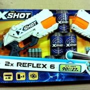 XShot Excel Double Reflex 6 Foam Dart Blaster Combo Pack (16 Darts 6 Cans) by ZURU