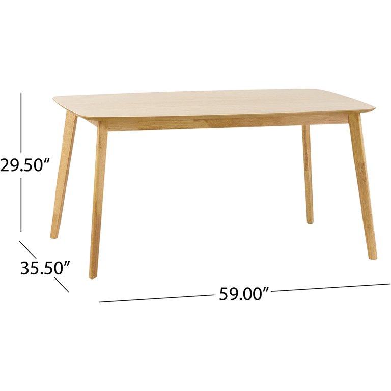 ZXNYH Wood Dining Table, Natural Oak Finish - Walmart.com