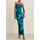 thumbnail image 4 of Vestido largo PRETTYGARDEN para mujer, ajustado sin tirantes, con estampado floral, 4 of 9