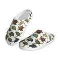 thumbnail image 2 of Daiia Various Turtle Print Women’s Fuzzy Slippers Memory Foam Lightweight House Shoes Cozy Loafer Flannel House Shoes-37/38, 2 of 7
