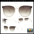 thumbnail image 2 of Unique Curved Inset Lens Horn Rim Plastic Retro Hipster Sunglasses Peach - Brown, 2 of 8