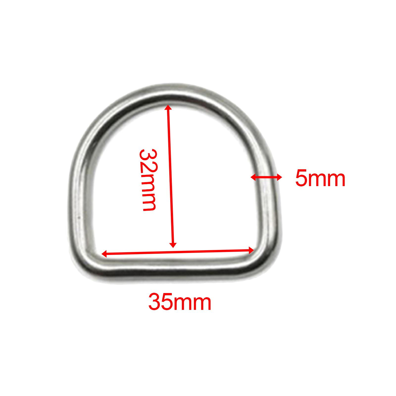 Milageto 4x3Pcs Horseshoe Buckles Stainless Steel Portable Simple Hardware Accessories Metal D Rings for DIY Handmade Lanyards Backpacks