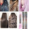 thumbnail image 5 of Synthetic Fiber Clip-in Hair Tinsel, Sparkly Glitter Hair Extensions for Christmas & New Year, 5 of 8