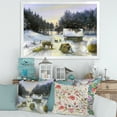 thumbnail image 3 of Designart 'Cottage Covered In Snow With Winterscene' Country Framed Art Print, 3 of 4