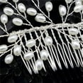 thumbnail image 3 of Luxury Vintage Bride Hair Accessories Handmade Pearl Wedding Jewelry Comb, 3 of 5