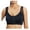Black, variant on Women's Full Coverage Front Closure Support Bra for Seniors Comfortable Posture Wire Older Women