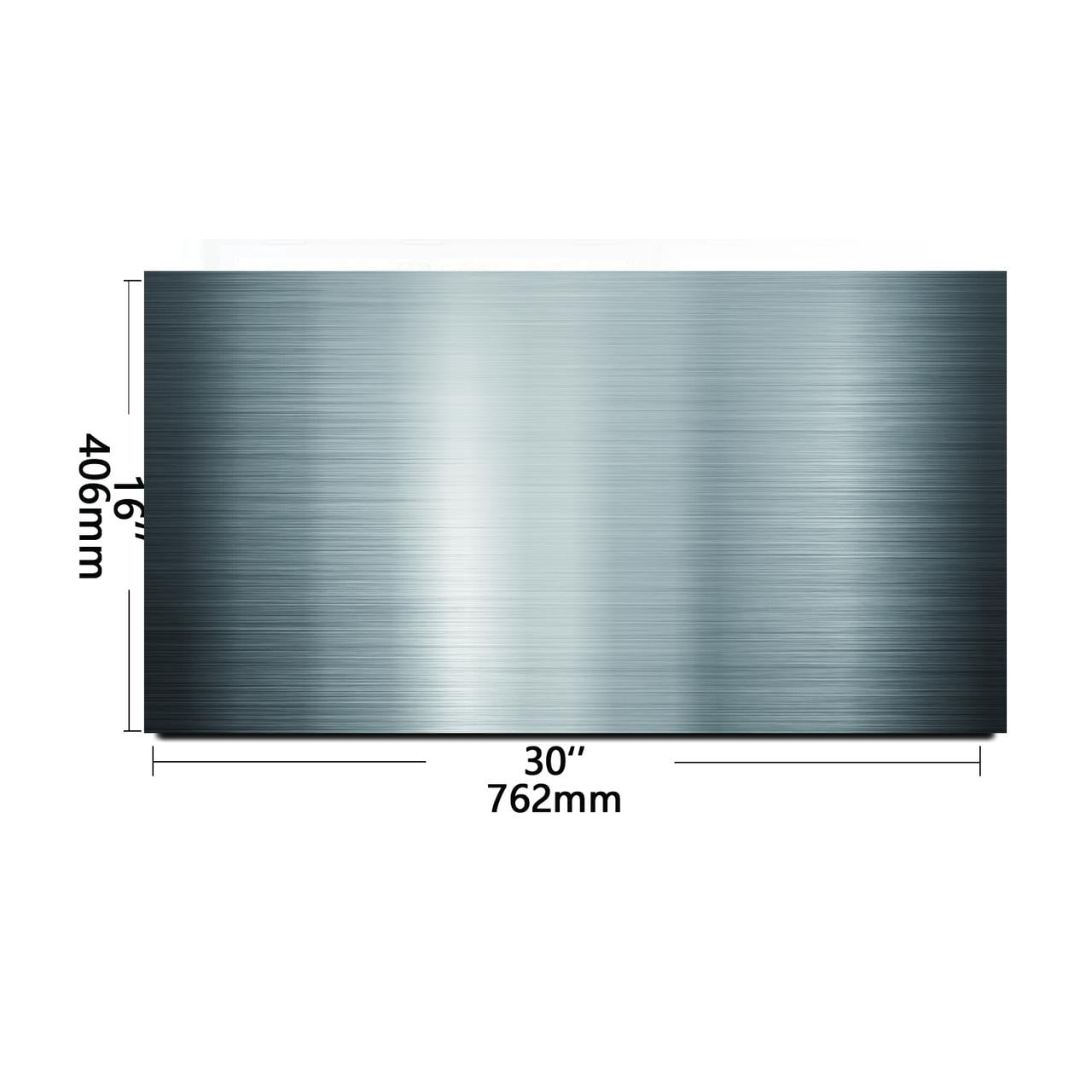 30x16 Inch Metal Tempered Glass Splash Panel - Waterproof Kitchen Backsplash, Durable Easy Wipe Clean Coastal Wall Decor