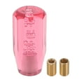 thumbnail image 1 of Perilla de Cambio de Coche Única Bargains 10cm Octagonal Cristal Frontal Universal para Vehículo Automático y Manual Acrílico Rosa con 2 Adaptadores 1 Set, 1 of 7