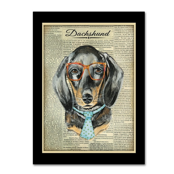 Trademark Fine Art 'Dachshund' Canvas Art by Jean Plout