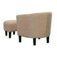 thumbnail image 2 of Convenience Concepts Take a Seat Churchill Accent Chair with Ottoman, Tan Fabric, 2 of 10