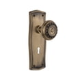 thumbnail image 3 of nostalgic warehouse prairie plate with keyhole meadows knob, passage - 2.75", polished brass, 3 of 6