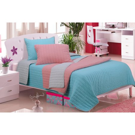 Superior Brandon Soft Cotton Vertical Striped 2-Piece Quilt Set