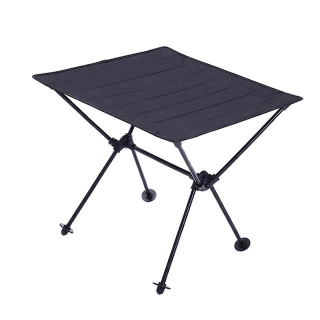 Table de Camping Pliante en Alliage d'Aluminium Bureau Portable Noir
