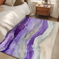 thumbnail image 4 of Purple Coastal Runner Rug 2.7x5 FT, Non Slip Entryway Carpet, Summer Beach Nautical Abstract Art Washable Soft Floor Carpet Entrance Mat Non-Shedding Throw Rug for Hallway Laundry Room Bedside, 4 of 9