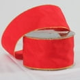 thumbnail image 3 of The Ribbon People Crimson Red and Gold Solid Wired Craft Ribbon 2.5" x 27 Yards, 3 of 3