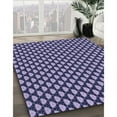 thumbnail image 3 of Ahgly Company Machine Washable Indoor Square Transitional Blue Area Rugs, 3' Square, 3 of 7