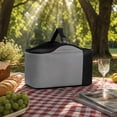thumbnail image 4 of Universal Stroller Accessory Waterproof Lightweight Stroller Organizer with Insulated Bottle Pocket Grey Student Shower Gift, 4 of 5