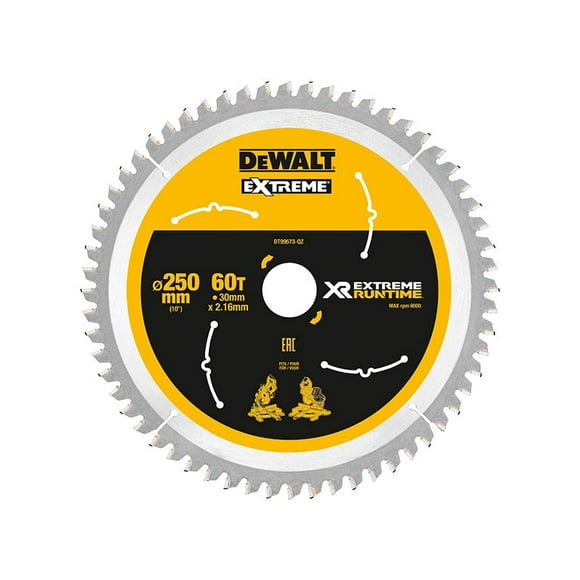 DEWALT - Extreme Runtime FlexVolt Mitre Saw Blade 250 x 30mm x 60T