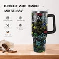 thumbnail image 3 of 40 oz GamerTumbler with Handle Lid and Straw,Game Stainless Steel Coffee Tumbler Mug Cup Watter Botter,Game Gifts for Gamer Lovers, Gaming Stuff/Accessories, 3 of 6