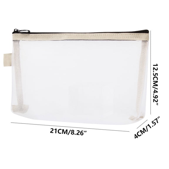 Tainini Zipper Mesh Bags, Beauty Makeup Lipstick Cosmetic Accessories Organizer, Small Travel Kit Storage Pouch
