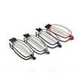 thumbnail image 6 of Red Antenna Extendable Rectangle Reading Glasses +2.00 Folding Mini Presbyopic Glasses Metal Portable Spring Hinge Readers with Case, 6 of 6