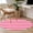 Pink, variant on Yellow Striped Round Area Rug 3 FT,Small Kitchen Bathroom Mats,Modern Simple Monochrome Geometric White Washable Indoor Outdoor Throw Runner Carpet Non-Shedding Doormat for Table Shower Sofa Entryway