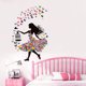 thumbnail image 2 of Adhesivo de pared con diseño de princesa mariposa, autoadhesivo, PVC, 74 x 105 cm, 2 of 4