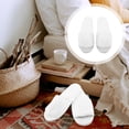thumbnail image 4 of 8 pares de pantuflas de suela gruesa, pantuflas de invitados blancas puras, pantuflas de vellón coral, 4 of 8