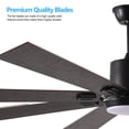 thumbnail image 6 of 72 Inch Ceiling Fan with Light and Remote 8 Walnut Wood Blades 6-Speed Reversible DC Motor, 6 of 9