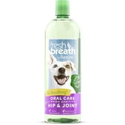 TropiClean Fresh Breath Plus Hip & Joint Oral Care Water Additive for Pets 33.8
