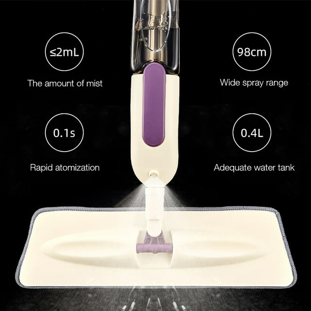 Octpeak Floor Cleaner,Water Spray Mop 98cm Wide Spray Area Lightweight Design Home Mop With 400ml Water Tank,Mop