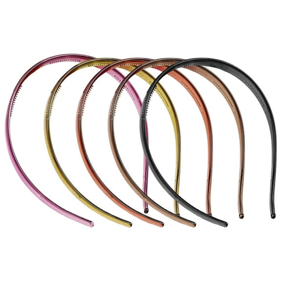 LEORX 5Pcs Hair Bands for Womens Hair Brown Resin Face Washing Headbands Back to School