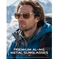 thumbnail image 2 of Gafas de Sol Polarizadas ATTCL de Metal AL-MG Rectangulares para Hombre, 2 of 7