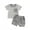 Gray, variant on Musuos Baby Boys Short Set, 6 12 18 24M 3T Short Sleeve Stripes T-shirt with Elastic Waist Shorts Summer Outfit