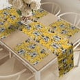 thumbnail image 2 of Ambesonne Vintage Botany Table Runner & Placemats, Forget Me Not Art, Placemat 4 pcs + Runner 14"x90", Yellow Lavender, 2 of 2